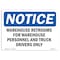 Signmission OSHA Notice, 5" Height, Warehouse Restrooms For Warehouse Personnel Sign, 7" X 5", Landscape OS-NS-D-57-L-18901 - alternate 1